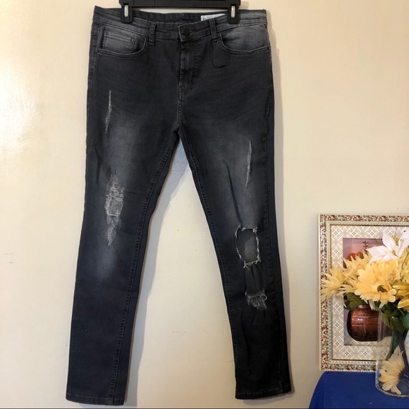 Other - Denim Blackish Gray Destroyed Skinny  Jeans